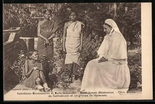 AK Schwester kümmert sich um leprakranke Frauen