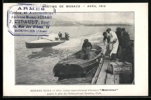 AK Motorbootrennen Hispano Suiza, Wassersport