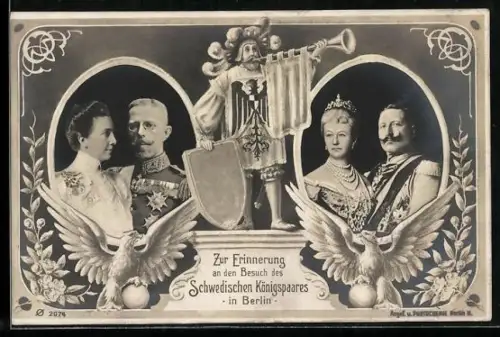 AK Berlin, Erinnerung an den Besuch des schwedischen Königspaares
