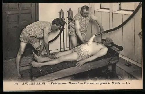 AK Aix-les-Bains, Etablissement Thermal, Comment on prend la Douche