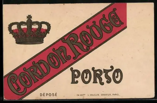 AK Reklame für den Wein Gordon Rouge aus Porto