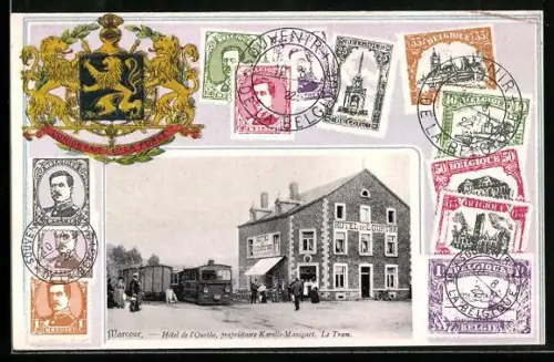 AK Marcourt, Hôtel de l`Ourthe propriétaire Karelle Manigart, Le Tram