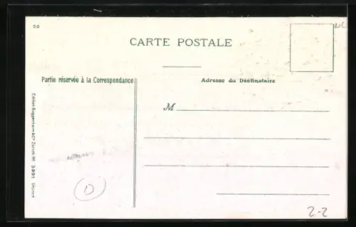 AK Corbon, Le Gare, Inauguration de Chemin de fer, Briefmarken