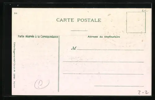 AK Houffalize, Zug am Bahnhof, Briefmarken