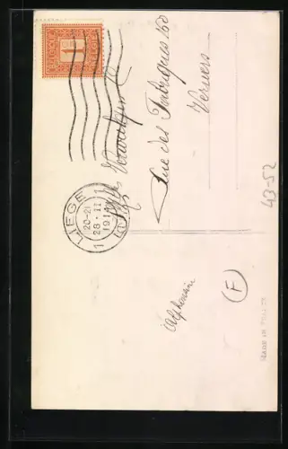 AK Paar beim Tango in eleganter Kleidung