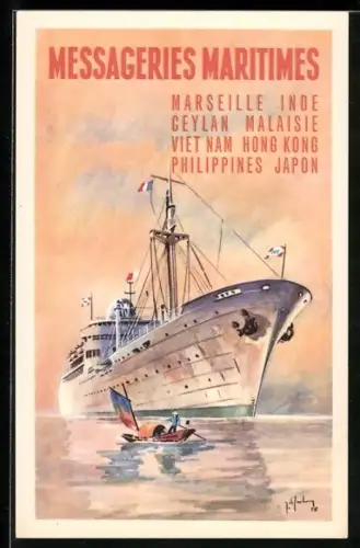 AK Passagierschiff, Tourismus, Reiseroute des Schiffes