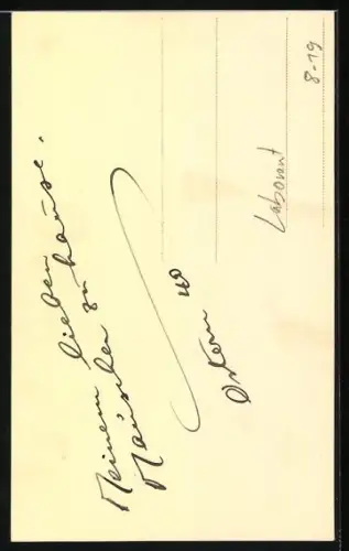 Foto-AK Laborant mit Mikroskop im Porträt 1940