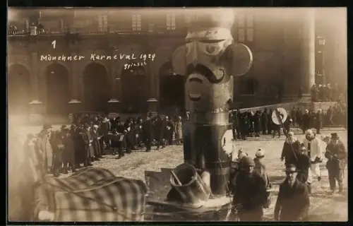 Foto-AK München, Karneval 1929, Festumzug, Fasching