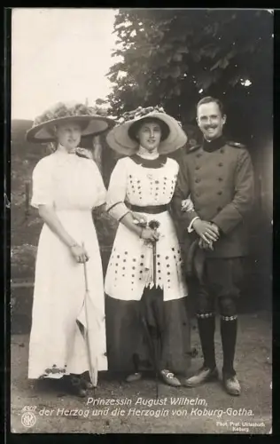 AK Prinzessin August Wilhelm und das Herzogspaar von Sachsen-Coburg-Gotha
