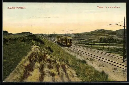 AK Zandvoort, Tram in de duinen, Strassenbahn