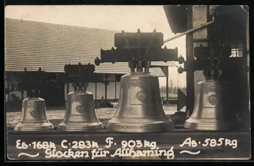 AK Allhaming, Vier Glocken verschiedener Grössen