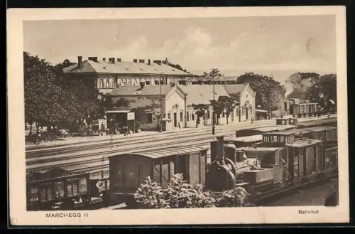 AK Marchegg, Blick auf den Bahnhof