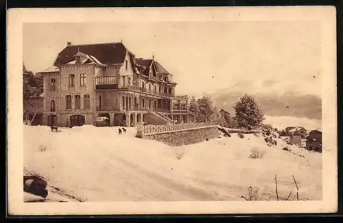 AK Font-Romeu /Les Pyrénées-Orientales, Villa St Paul avec Cambres d`Aze en arrière-plan