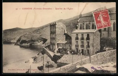 AK Cerbère /Pyrénées-Orientales, Quartier de l`Église