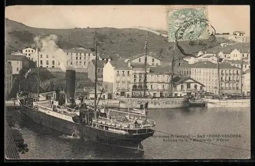 AK Port-Vendres /Pyrénées-Orientales, Arrivée de la Medjerda d`Oran