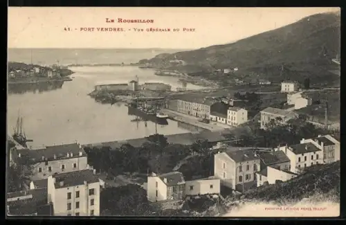 AK Port-Vendres, Vue générale du port