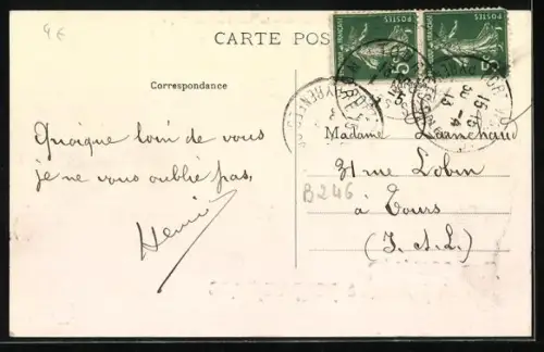 AK Port-Vendres, La Marsa arrivant d`Alger, vue du port et des collines environnantes