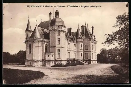 AK Lucay-le-Mâle /Indre, Château d`Oublaise, Facade principale