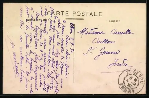 AK Clion /Indre, Château de l`Isle-Savary et son étang paisible