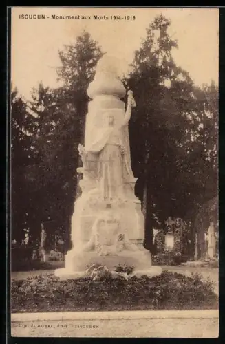 AK Issoudun, Monument aux Morts 1914-1918