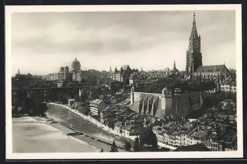 AK Bern, Teilansicht mit Bundespalast und Münster