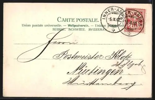 AK Arosa, Panorama mit Kirche