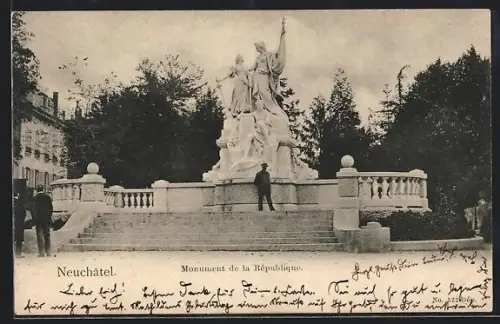 AK Neuchatel, Monument de la Republique