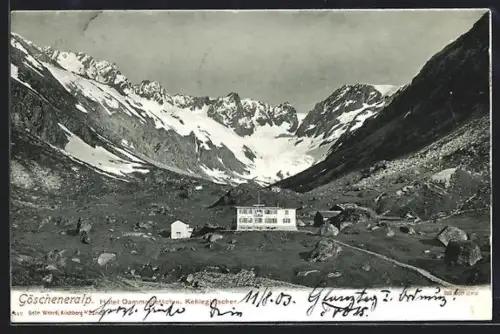 AK Göscheneralp, Hotel Dammagletsch und Kehlegletscher