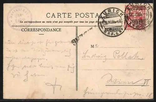 AK Uetliberg, Nebelmeer mit Glärnisch, Tödi und Böser Faulen