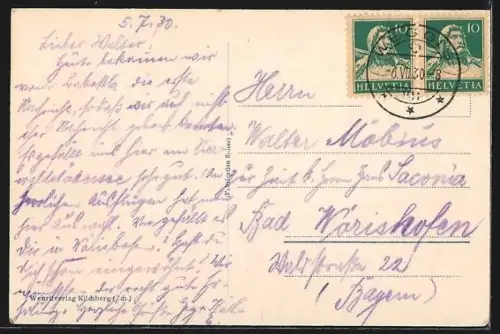 AK Weggis-Unterdorf, Uferpartie mit Hotel Rigi