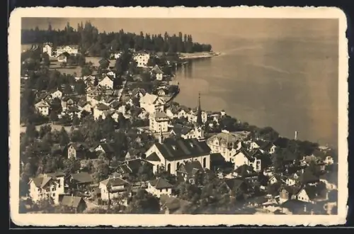 AK Hergiswil am Pilatus, Teilansicht mit Kirche
