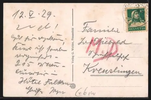 AK Frauenfeld, Teilansicht mit Kirche