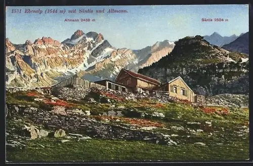 AK Ebenalp, Ansicht mit Säntis und Altmann