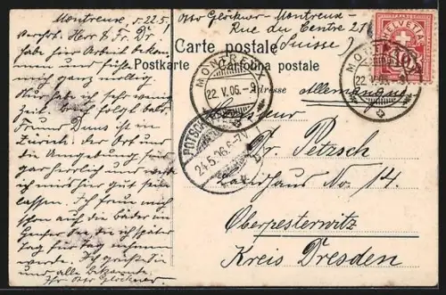 AK Montreux, Panorama et Dent du Midi