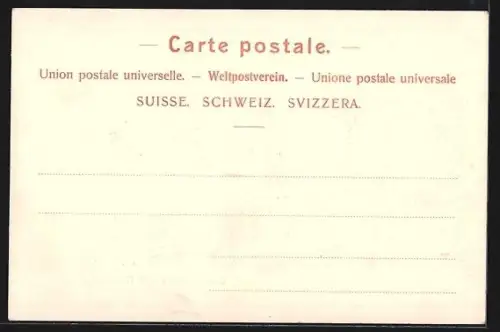 AK Zürich, Gemüsebrücke, Kirche und Rathaus