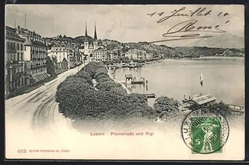 AK Luzern, Promenade und Rigi