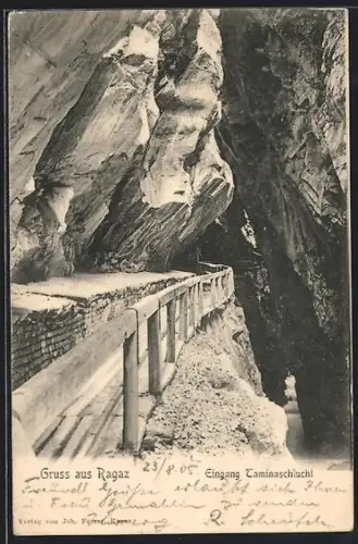 AK Ragaz, Eingang Taminaschlucht