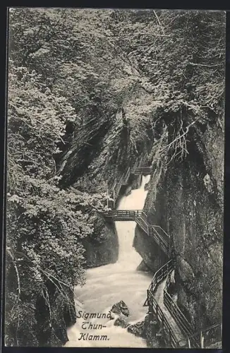 AK Kaprun, Sigmund Thun-Klamm, Wege und Brücken an der Klamm