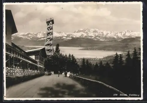 AK Zürich, Aussichtsturm auf dem Uetliberg