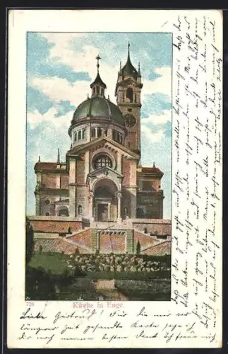 Künstler-AK Zürich, die Kirche in Enge