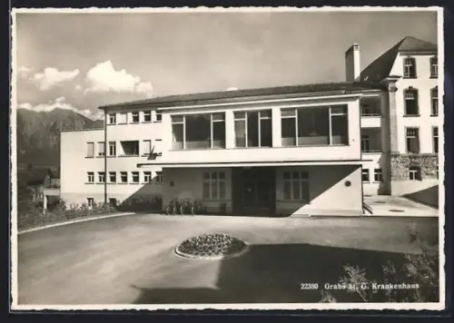 AK Grabs /St. Ga., Krankenhaus mit Strassenpartie