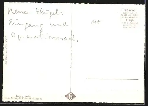 AK Grabs /St. Ga., Krankenhaus mit Strassenpartie