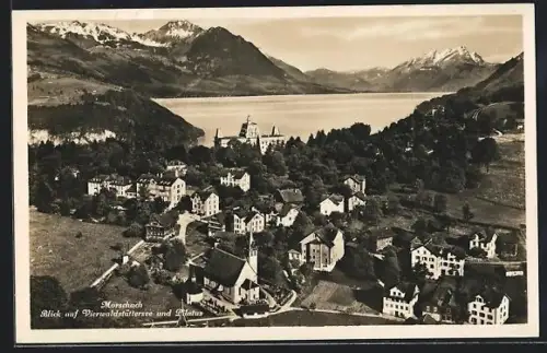 AK Morschach /Vierwaldstättersee, Teilansicht mit Pilatus