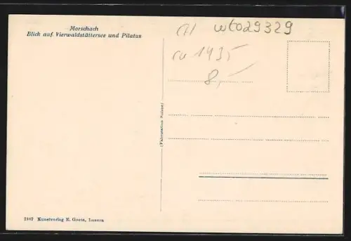 AK Morschach /Vierwaldstättersee, Teilansicht mit Pilatus