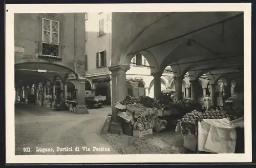 AK Lugano, Portici di Via Pessina, Obststand