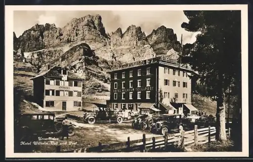 AK Urnerboden, Hotel Wilhelm Tell und Post