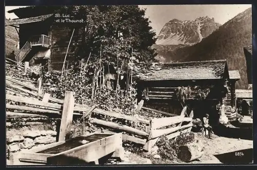 AK St. Luc /VS, Une Rue et le Thounot