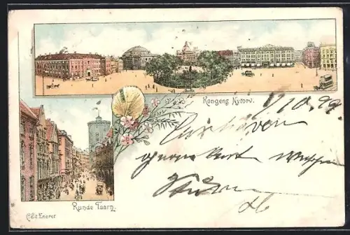 Lithographie København, Kongens Nytorv, Runde Taarn