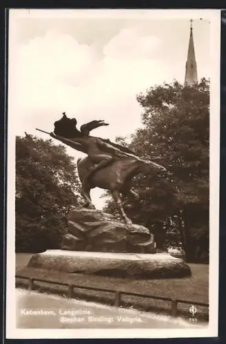AK København, Langlinie, Stephan Sinding: Valkyrie