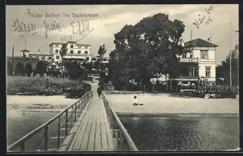 AK Espergaerde, Hotel Gefion fra Badebroen